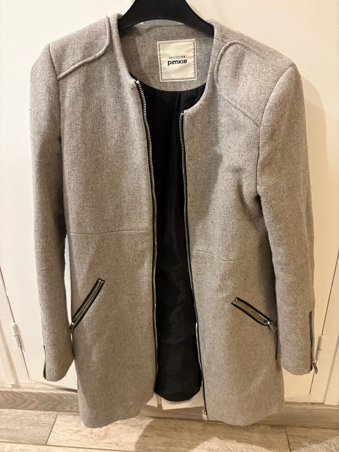 Manteau long gris