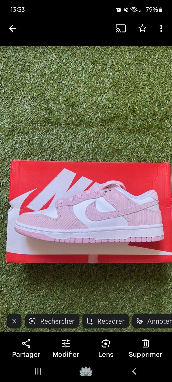 Nike dunk low pink corduroy - photo numéro 1