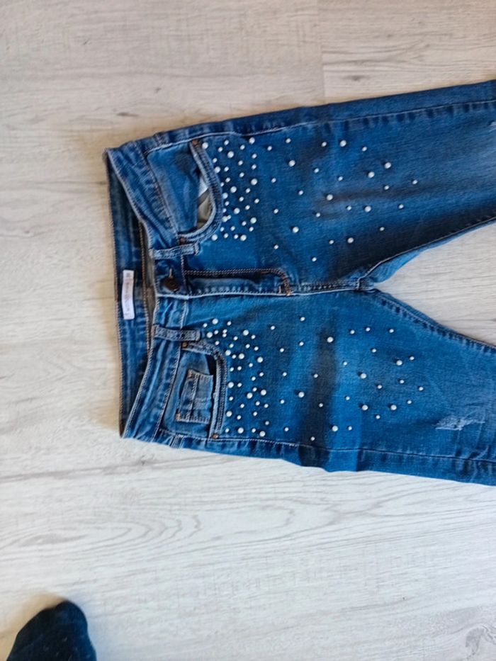 Pantalon jeans slim T36 S femme perle tbe gemo - photo numéro 6