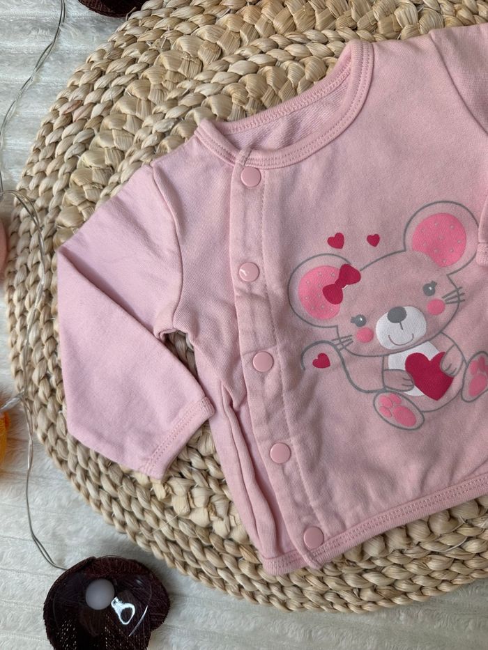 Gilet rose In Extenso 3 mois rose - photo numéro 3