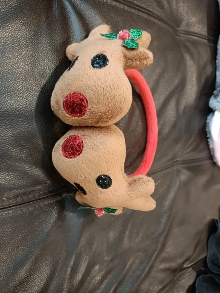 Cache oreille serre tête renne noël