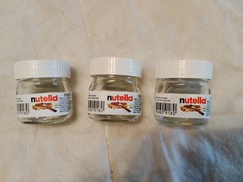 3 mini pots Nutella vides 