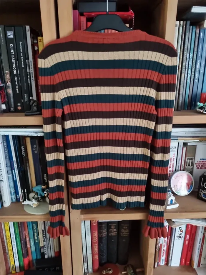 Pull cotelé et rayé "au printemps Paris" - photo numéro 5