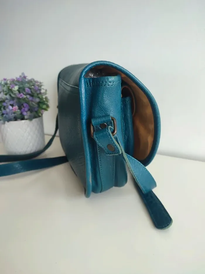 Sac en cuir Le Vagabond💙💚 Paul Marius - photo numéro 5