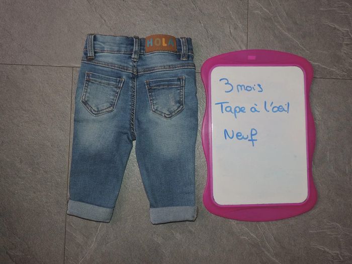 jeans tape à l'oeil taille 3 mois neuf - photo numéro 2