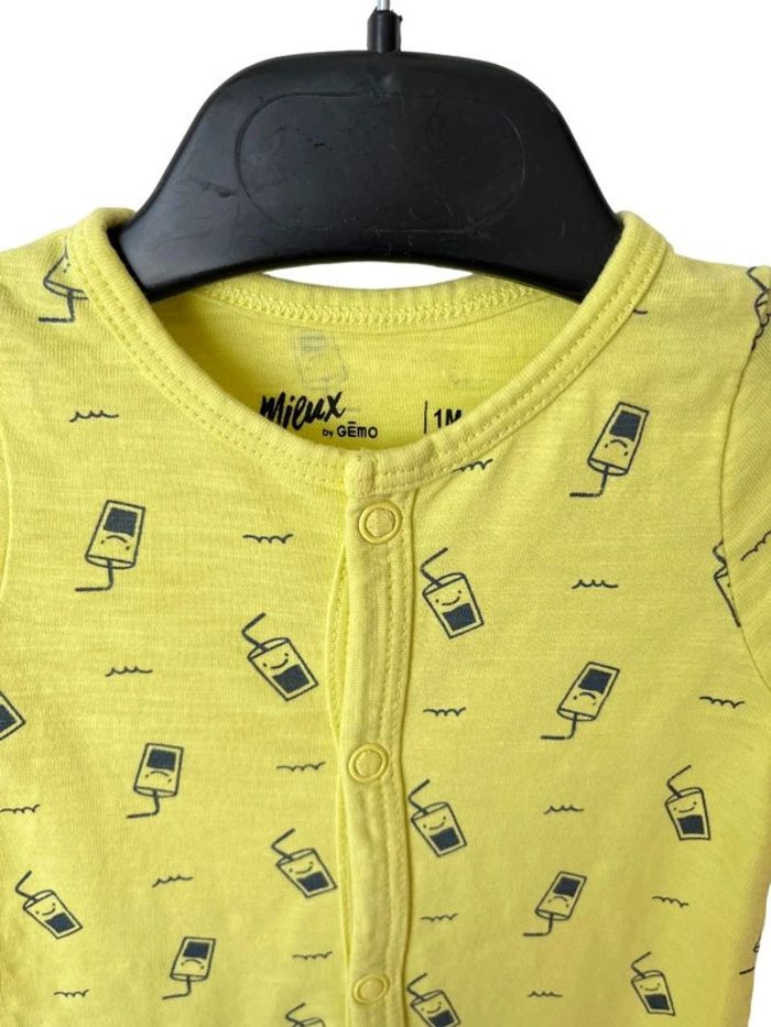 Pyjama léger en coton jaune (boissons) - Gémo 1 mois - photo numéro 2