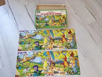 Puzzle vintage Le Livre de la jungle 250 pièces Nathan Walt Disney 66,5 x 24, 5 cm