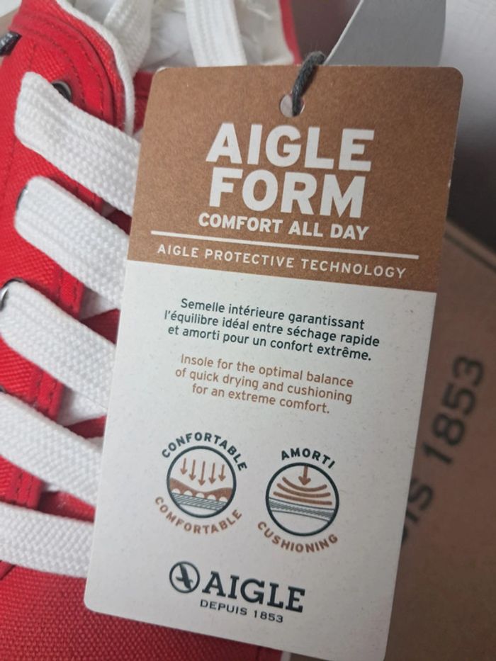 Aigle chaussures basket en toile P.36 neuves - photo numéro 6