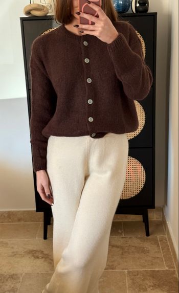 Gilet - Marron Chocolat - A Boutonner - Décontracté - Cocooning - Automne