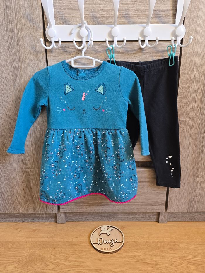 Vêtement Bébé Fille - Ensemble Robe et legging - Petit Béguin - 12 mois 80 cm
