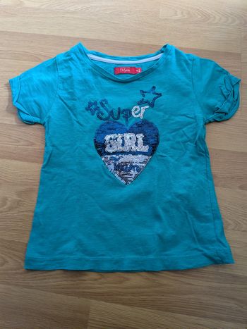 T-shirt "Super Girl" à sequins