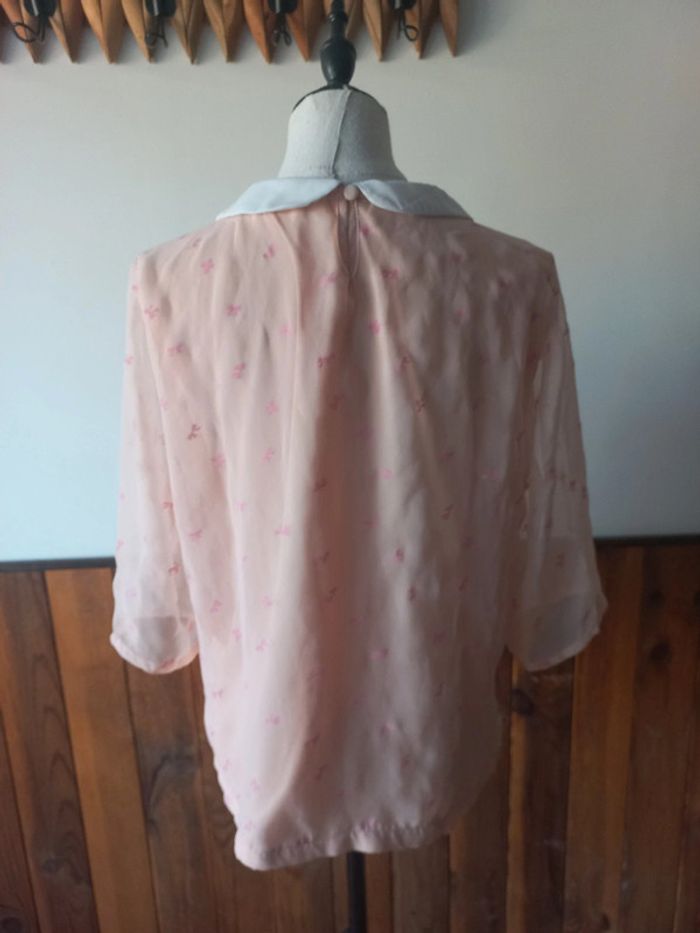 Blouse manches courtes voilage - photo numéro 2