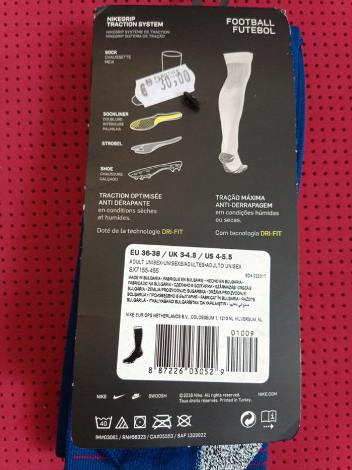 Chaussettes de foot FC Barcelone, Nike Authentique Officiel taille 36/38, Neuf - photo numéro 8