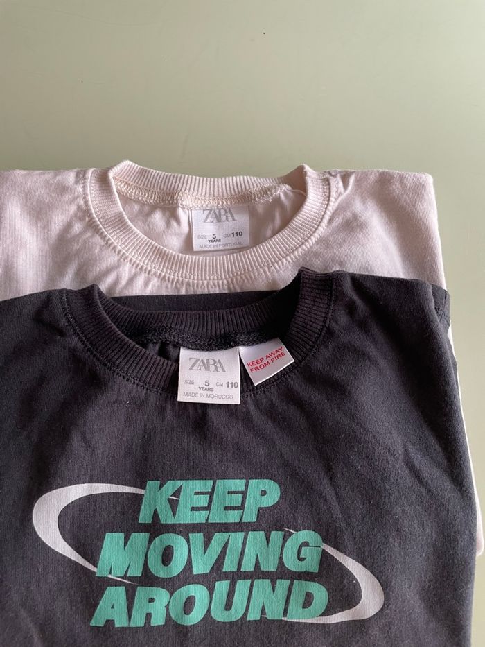 Lot de t-shirt manches longues Zara - photo numéro 2