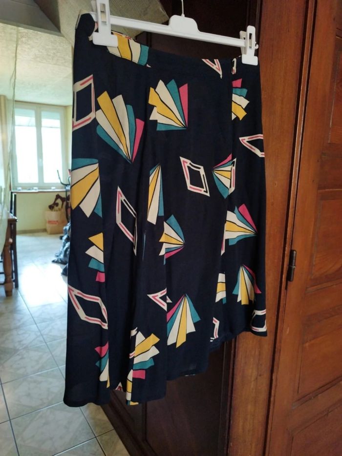 Jupe noire géométrique Ba&sh vintage M/38 - photo numéro 7