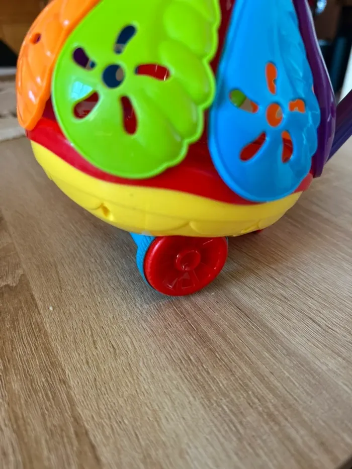 Jouet poule à pousser – Bruit et plumes tournantes – Très bon état - photo numéro 4