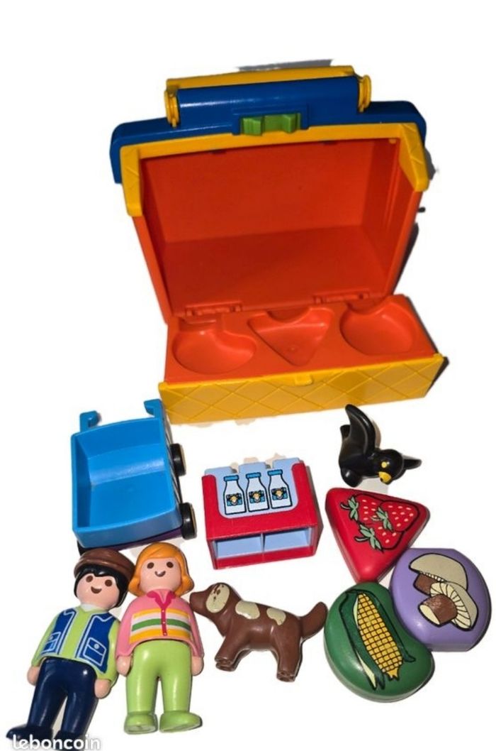 123 playmobil marché transportable/ boîte à formes 9123 complet - photo numéro 3