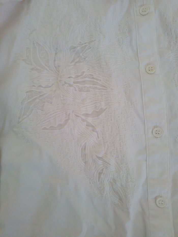 magnifique chemise blanc fleur - photo numéro 2