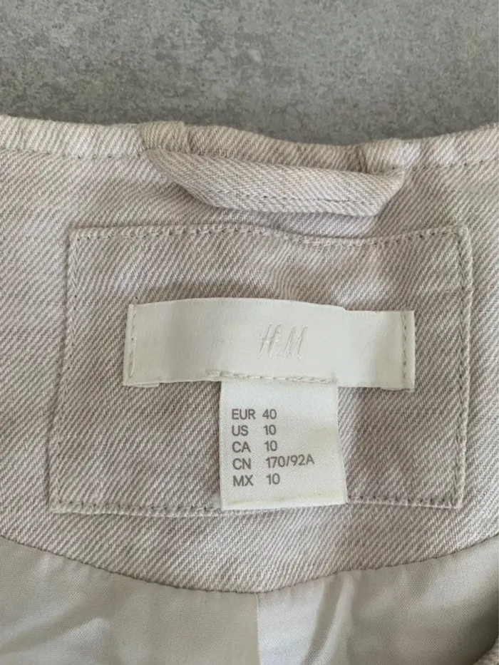 Veste écru H&M taille 40 - photo numéro 4