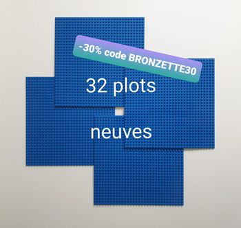 Plaques pour lego 32 plots bleues neuves duplo construction jeu enfant