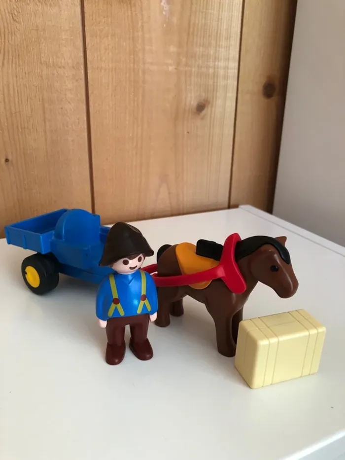 Fermier avec son cheval playmobil 123 - photo numéro 3