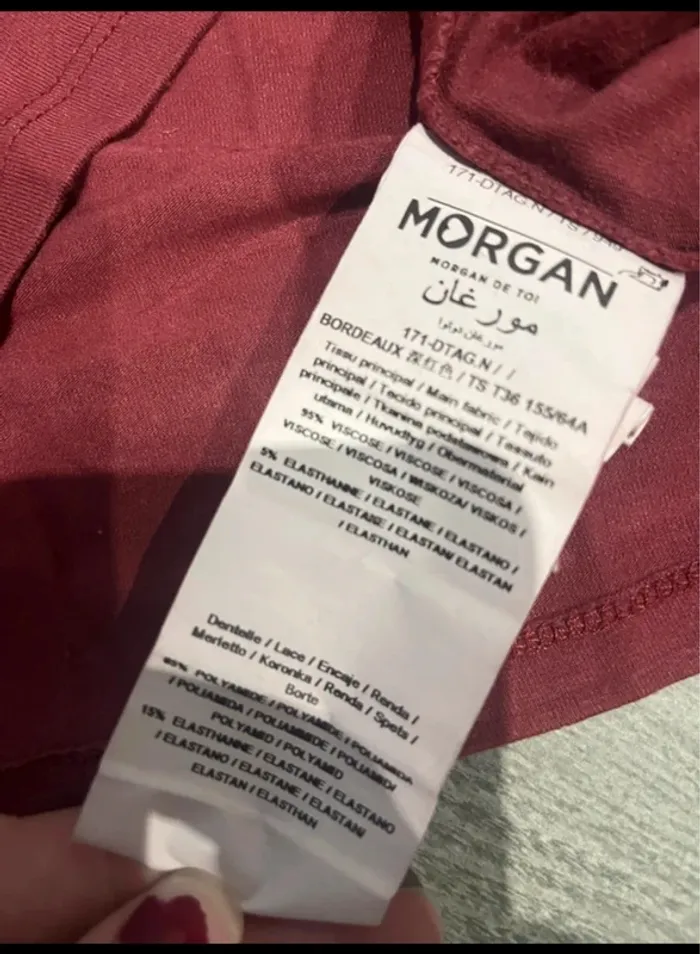 Haut MC bordeau Morgan taille S - photo numéro 4
