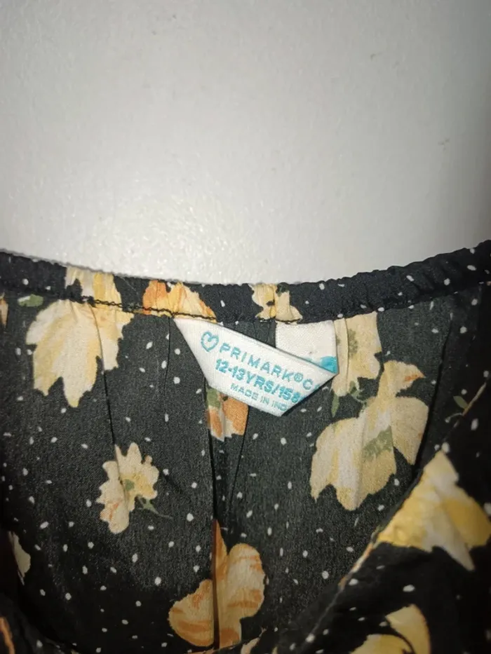 Combi-short été fille à fleurs Primark Taille 12-13 ans - photo numéro 3