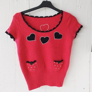 Petit pull rare cropped vintage 80s