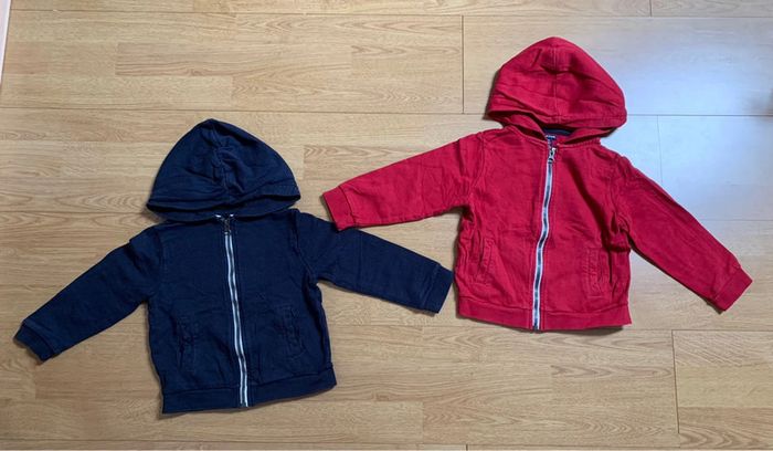 Lot de 2 gilets zippés
