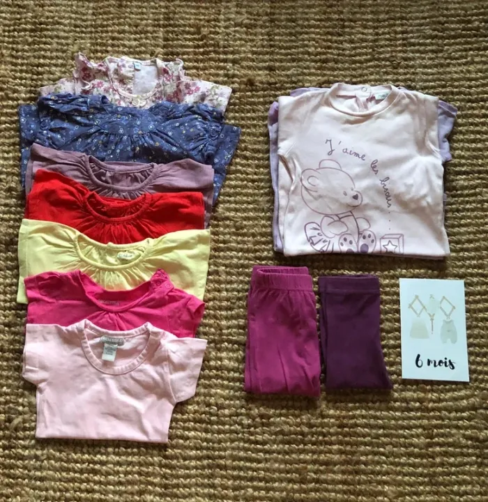 Lot vêtements fille 6 mois (11 pièces)