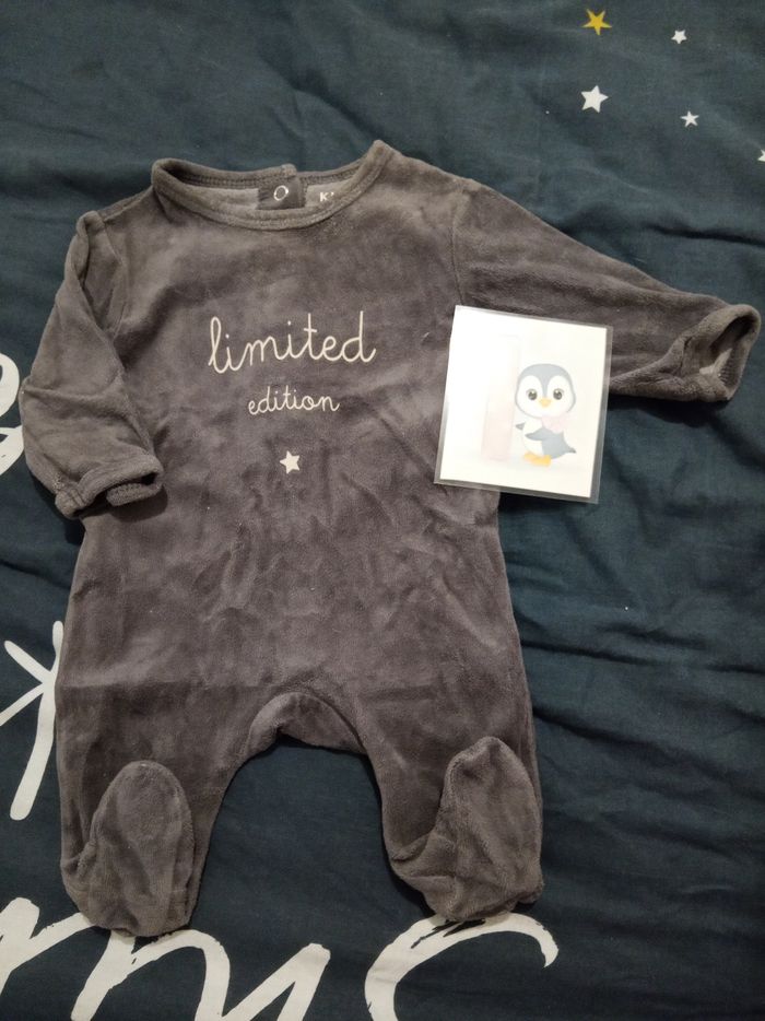 Pyjama gris "limited édition" _ 1 mois
