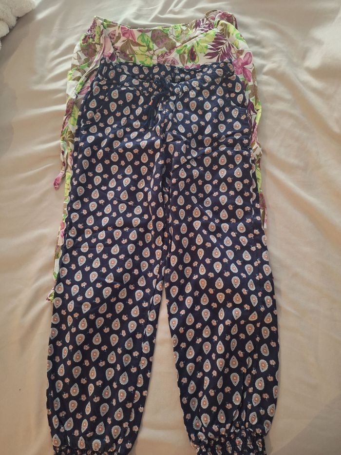 Lot 2 pantalons fluides fille