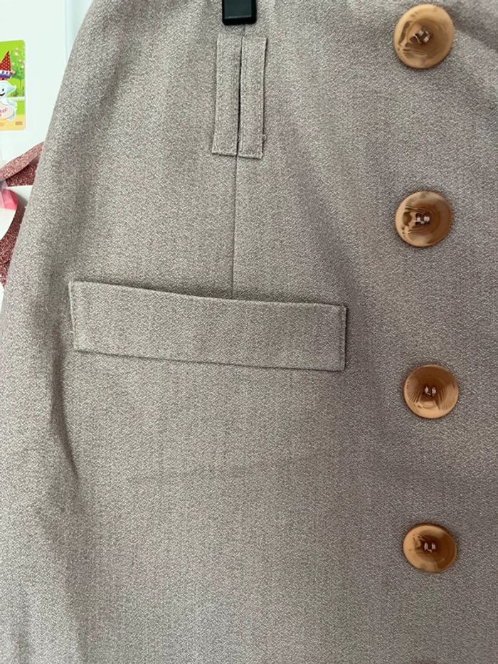 Jupe beige courte vintage, Jennyfer, 40 - photo numéro 3