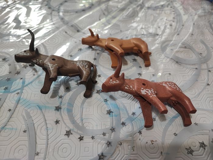 Playmobil 3 Longhorn vache boeuf - photo numéro 8