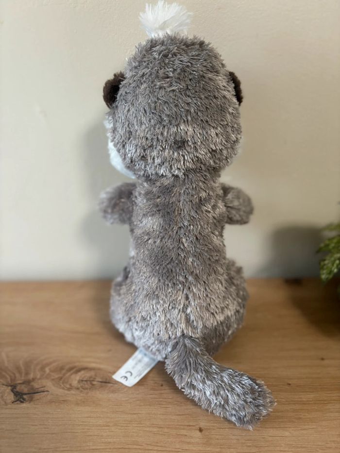 Doudou peluche suricate gris blanc Auchan sas oia - photo numéro 3