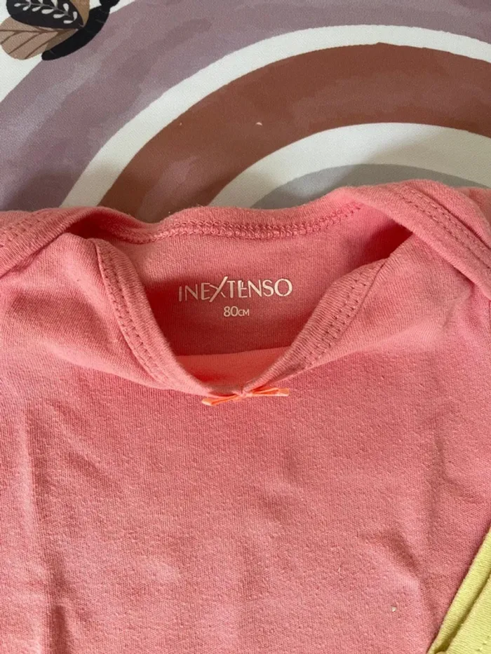 Lot de 2 bodies bébé fille – Taille 12 mois – Inextenso - photo numéro 3