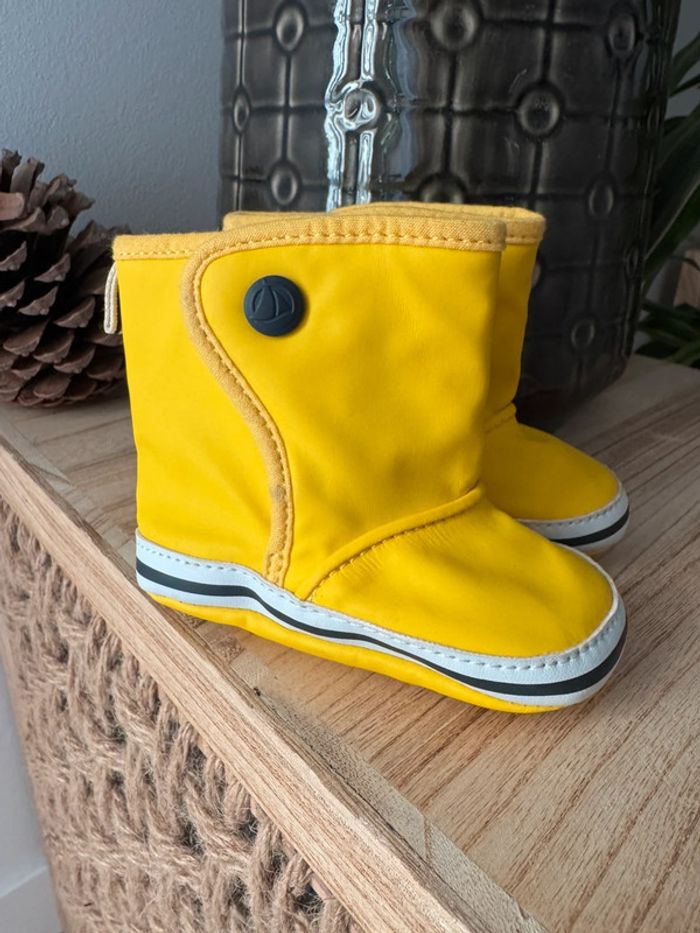🌸Bottes pluie bébé Petit bateau jaune marin - photo numéro 4