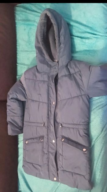 Doudoune longue a capuche doublure polaire la halle vert canard 12 ans