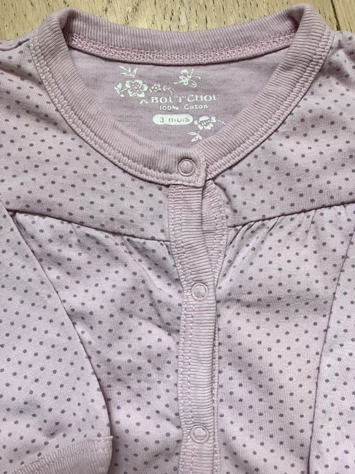 Dors-bien / grenouillère 3 mois bébé fille Bout’chou - photo numéro 2