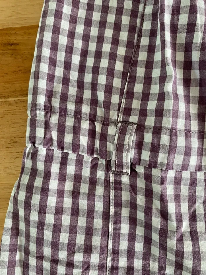 Combishort sergent major à carreau violet et blanc - photo numéro 3