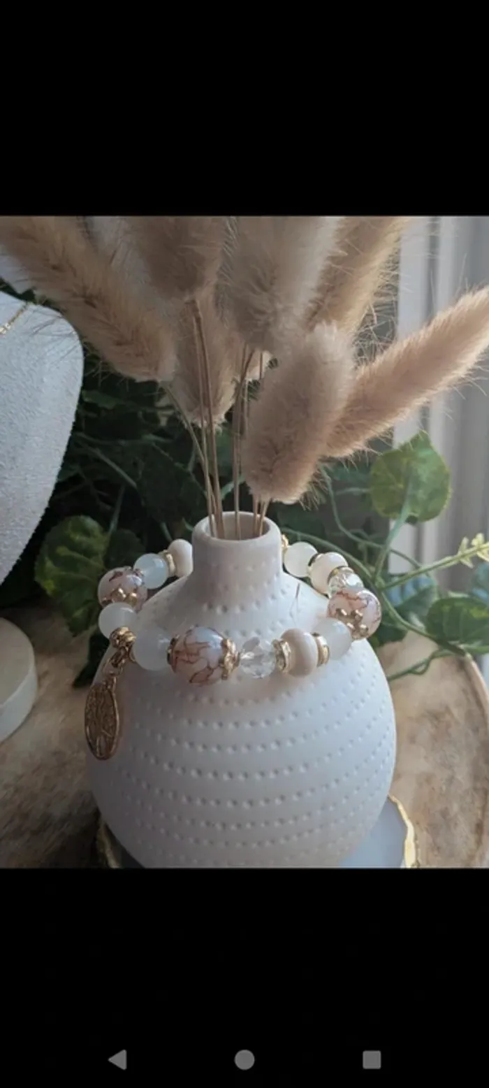 Bracelet en perles et pendentif arbre de vie - photo numéro 3