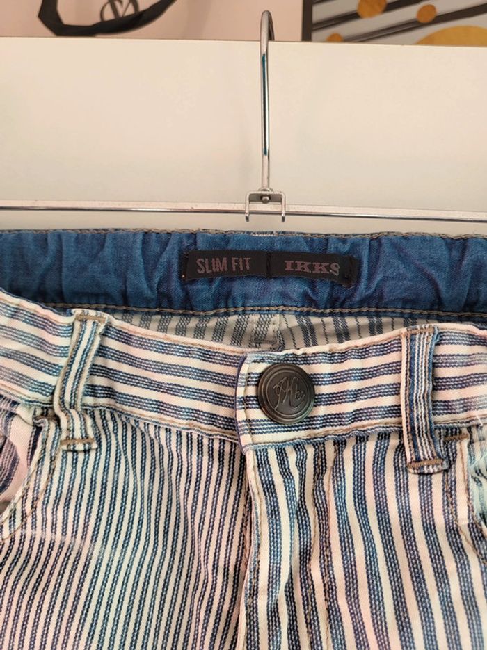 Jean à rayures Ikks slim fit 12 ans impeccable - photo numéro 3