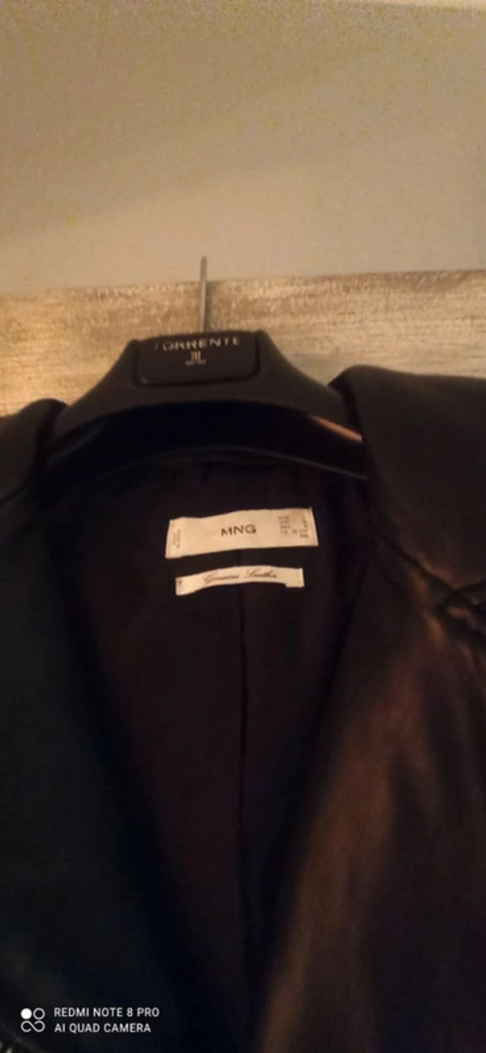 Perfecto cuir noir Mango - photo numéro 2