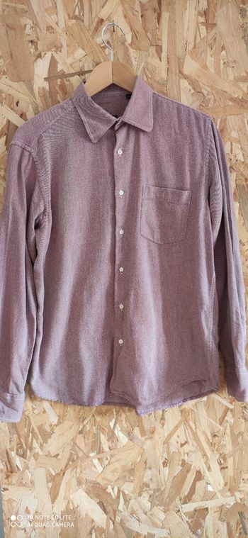 Chemise bordeaux blanc