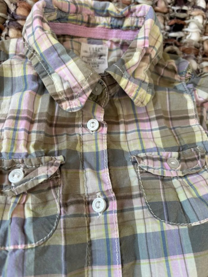 Petite chemise à carreau fille 12 mois - photo numéro 2