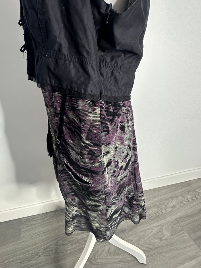 Robe cyberpunk en mesh violet et noir T44 XXL - photo numéro 6