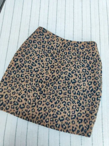 Jupe poils léopard