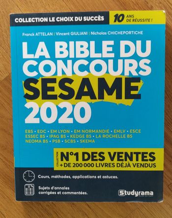 Livre La bible du concours Sesame