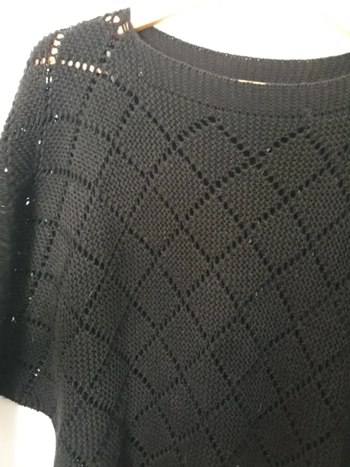 Pull ample maille ajourée A1185 - photo numéro 2