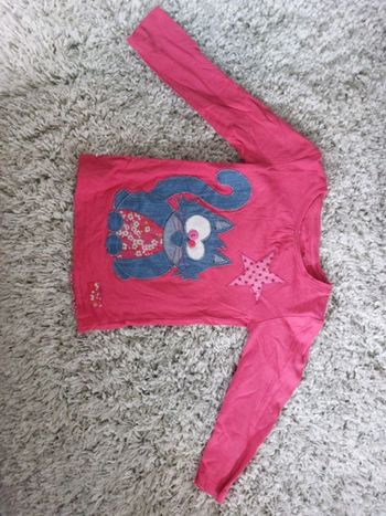 T-shirt manches longues chat 4 ans